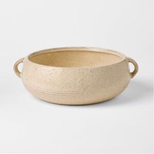 Studio McGee Glazed Ceramic Bowl with Handles NWT